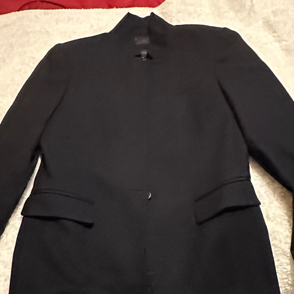J. Crew Men's Black Trench Coat